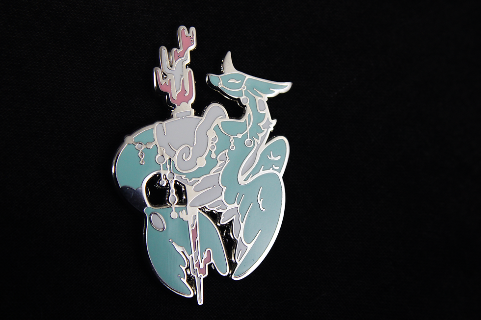 Thumbnail: GUEST ARTIST : original | blue harp enamel pin | hunter's carousel collection