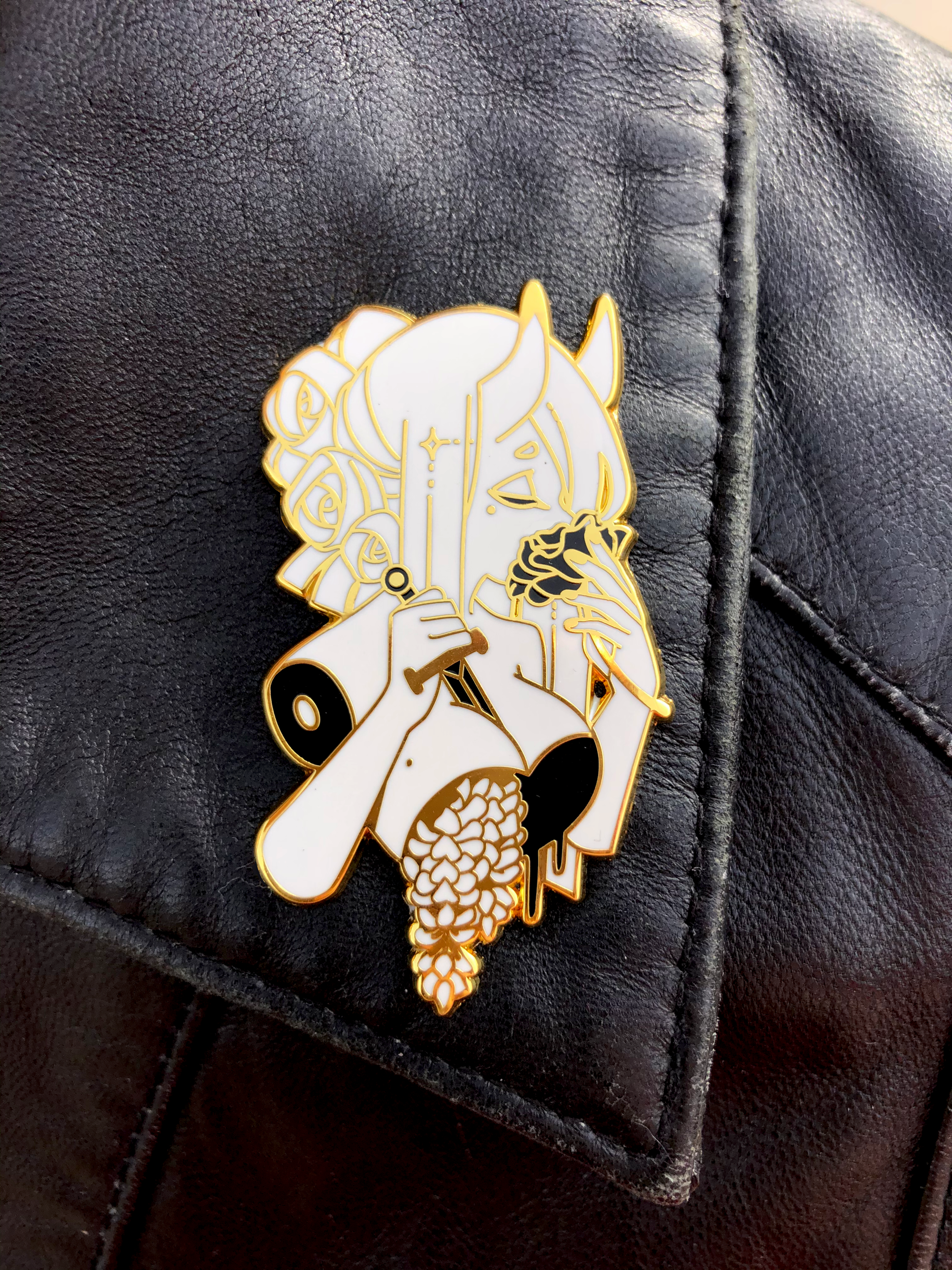 original | penumbra wisteria enamel pin