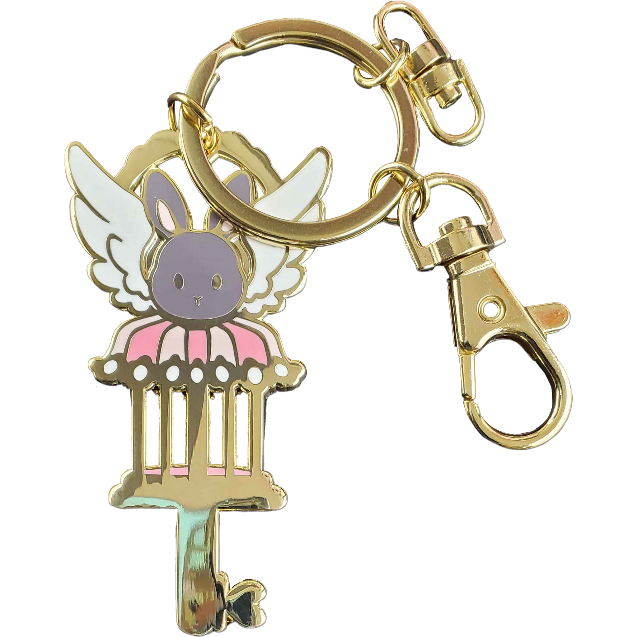 GUEST ARTIST : original | rabbit heart enamel keychain | hunter's carousel