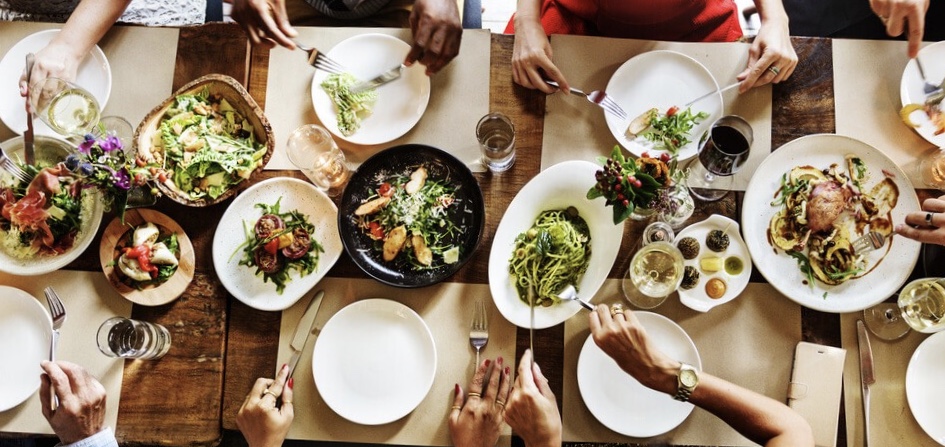 Arranged Food and Objects