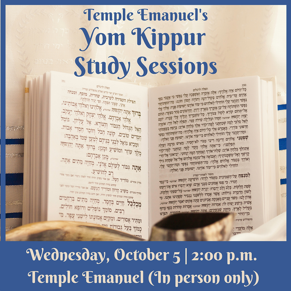 5783 Yom Kippur Study Sessions
