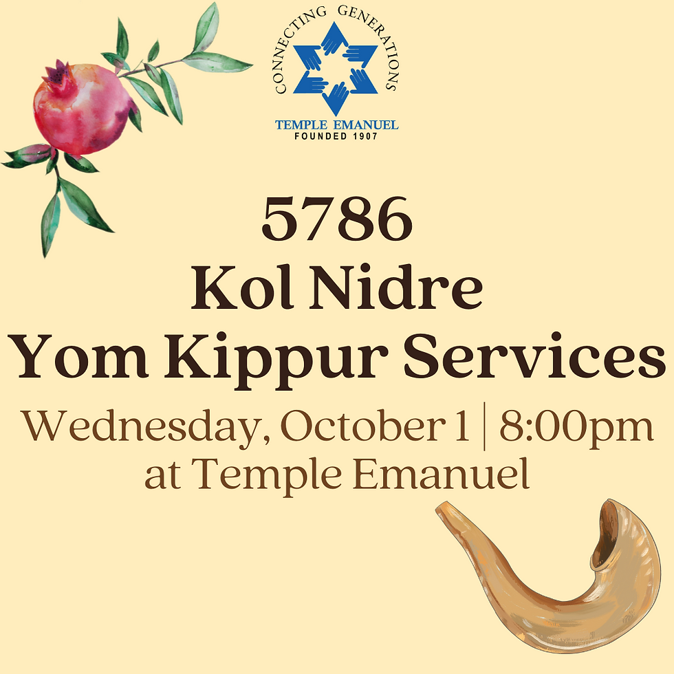 5786 Kol Nidre / Erev Yom Kippur Service