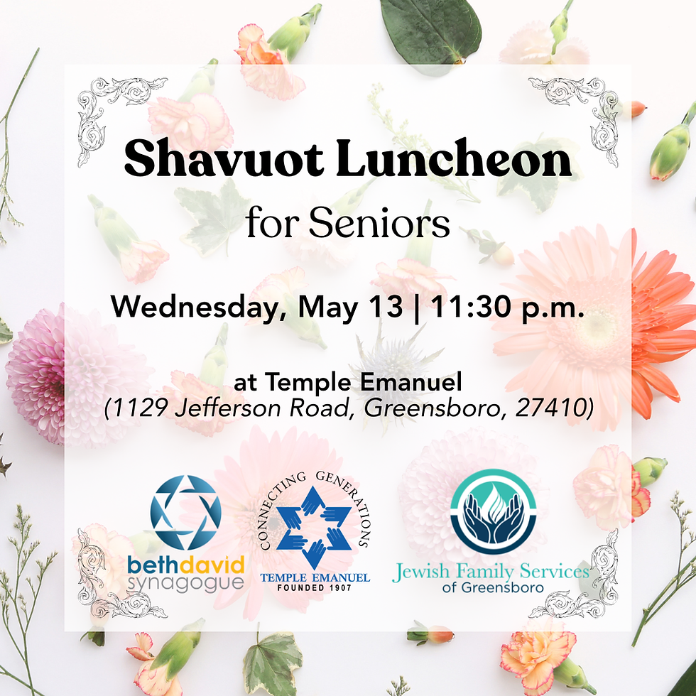 Senior Shavuot Luncheon