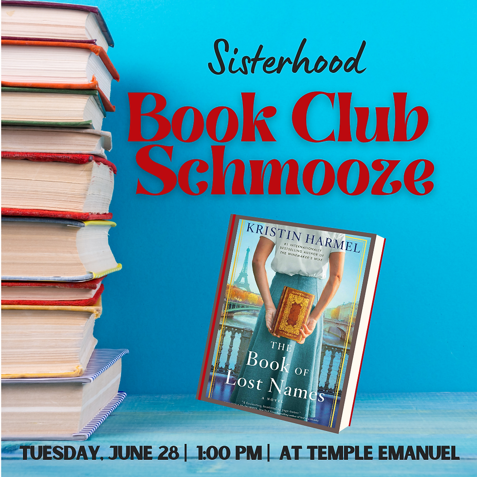 Sisterhood Book Club Schmooze