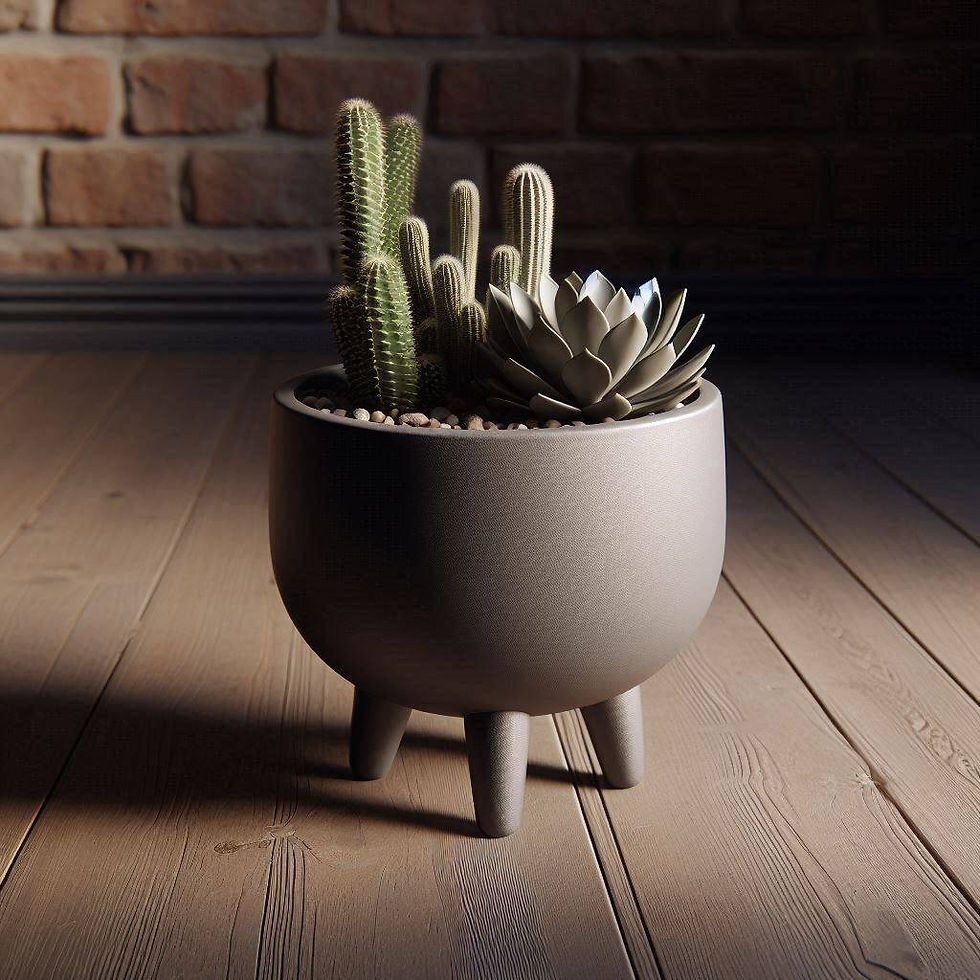 Miniature : Pot de fleurs de design du milieu du siècle avec pieds