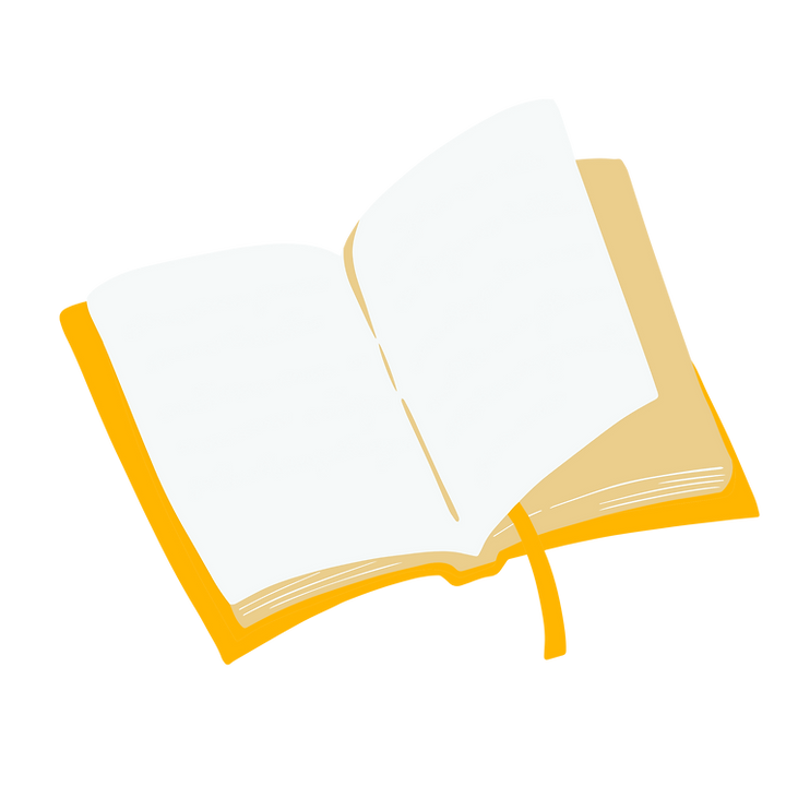 open book with yellow cover
