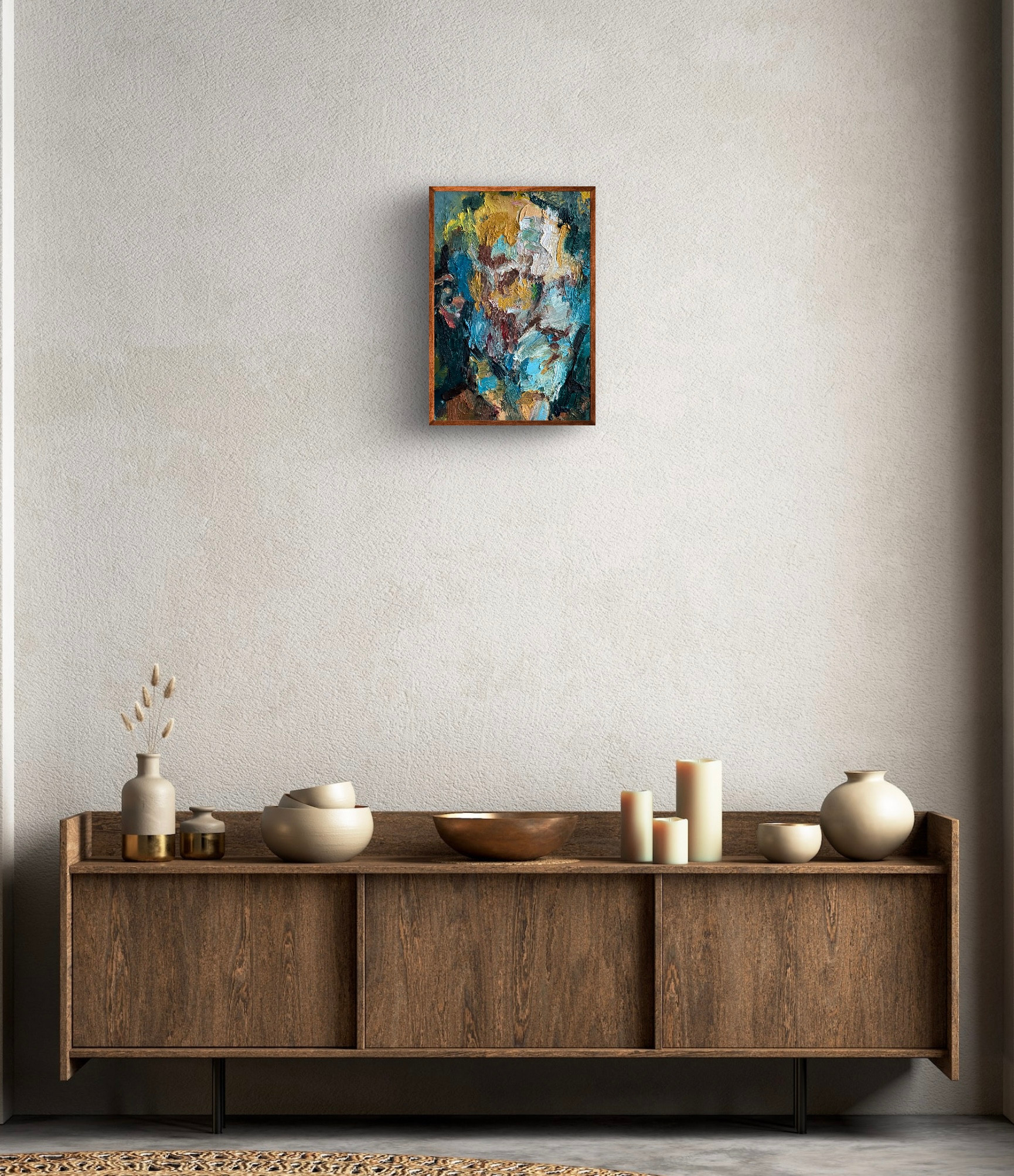 Study in Ochre and Cyan