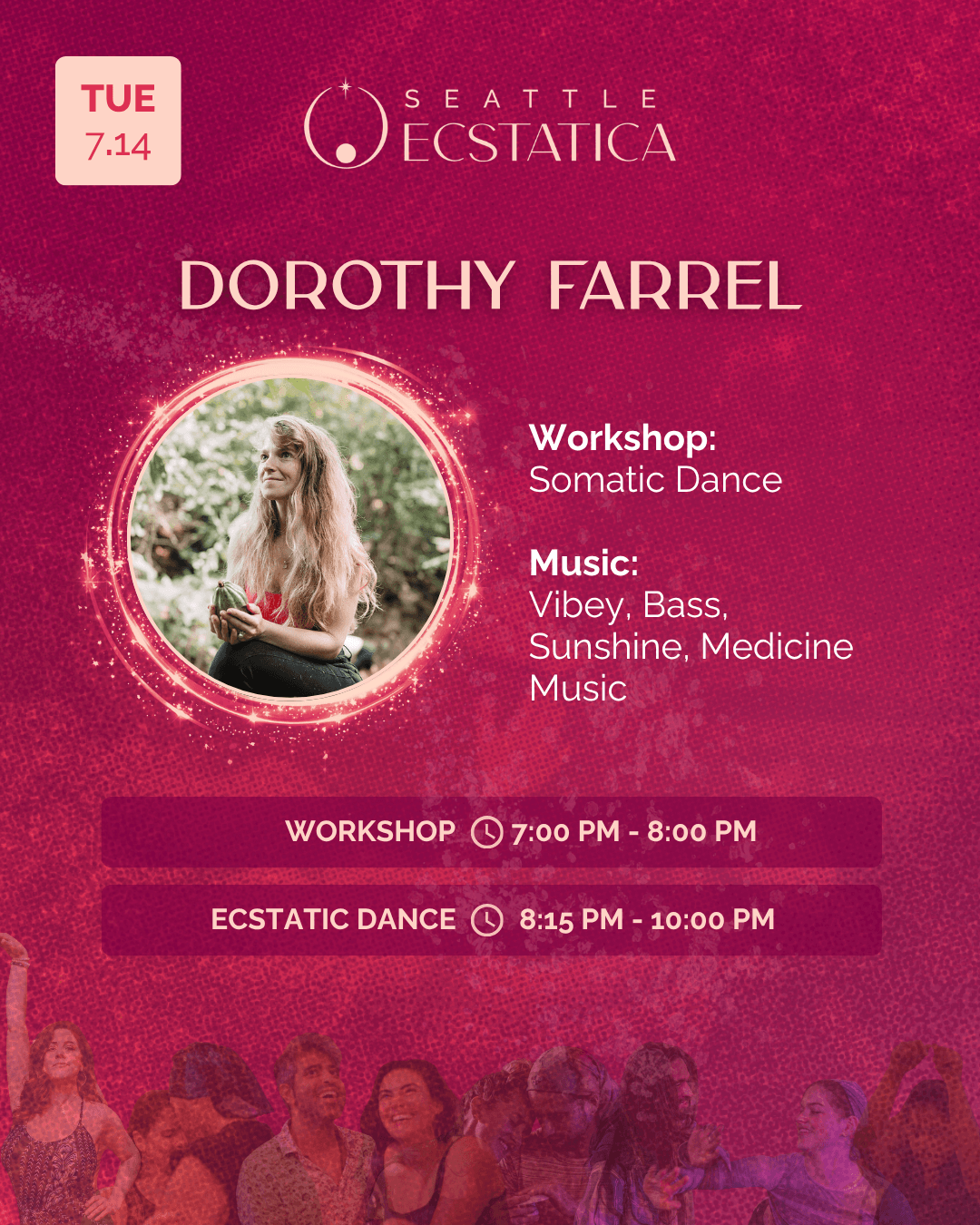 Workshop and ecstatic dance event at Seattle Ecstatica