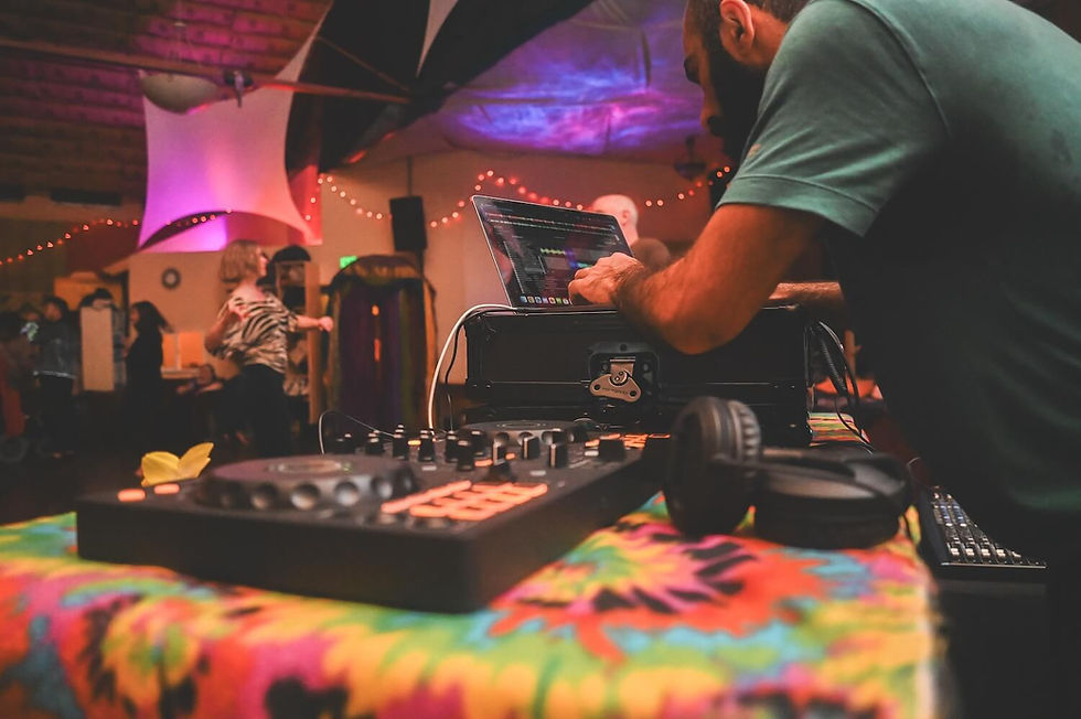 Adnan Khan DJing at a Bloomdance event in Seattle