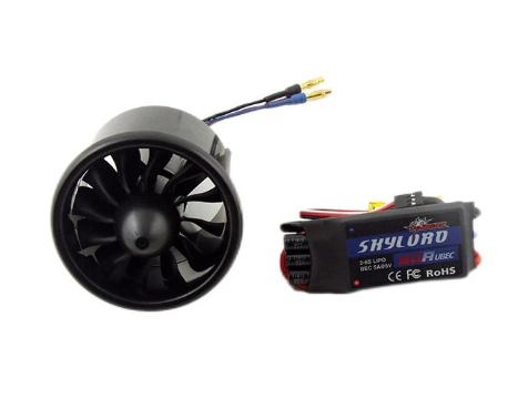 Thumbnail: Dynam 70mm 12-Blade 6S EDF Power System w/ TC-2860-2200KV Inrunner Brushless Mot