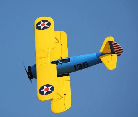 Thumbnail: Dynam Stearman PT-17 RC Biplane 1300mm    Yellow-Blue