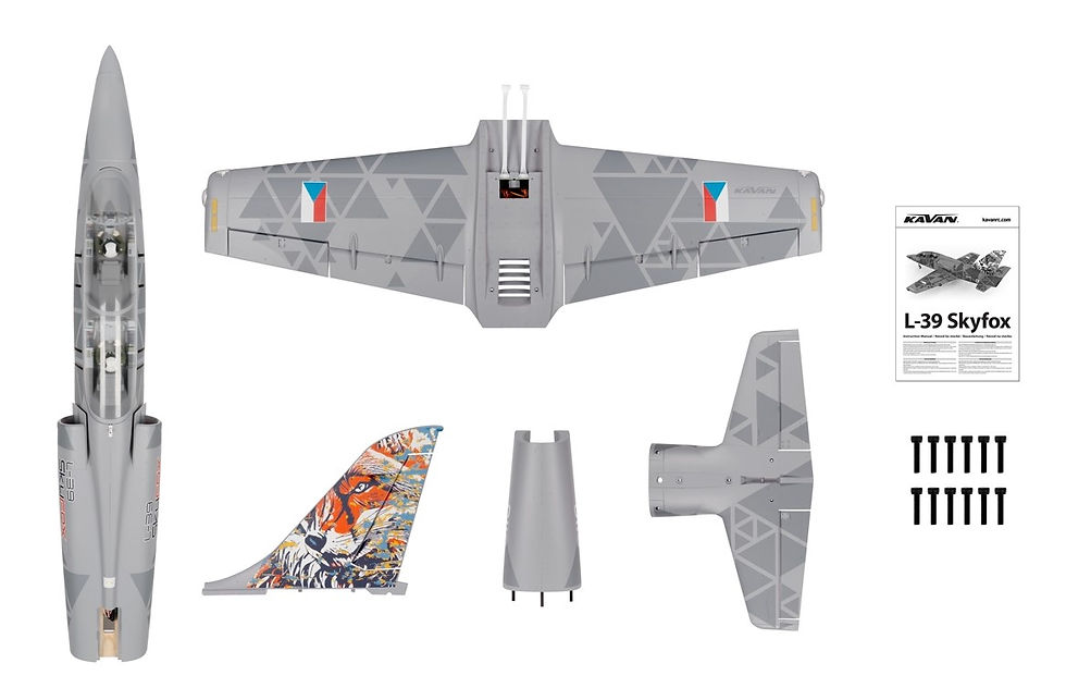 Thumbnail: KAVAN L-39 Skyfox 1088mm - Grey-White