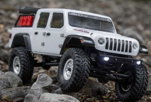 Thumbnail: Axial SCX24 Jeep JT Gladiator 1/24 4WD RTR  White action shot