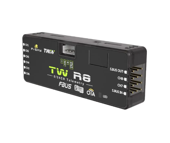 Thumbnail: FrSky TW R8 Dual 2.4G Receiver with 8CH Ports