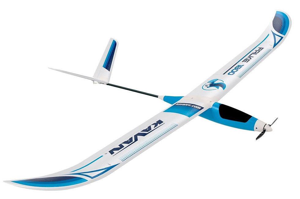 Thumbnail: KAVAN Falke 1800mm PNP angled side view of blue plane