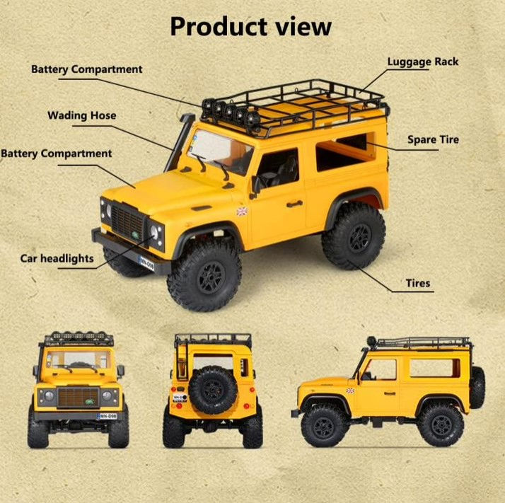 Thumbnail: 1/12 4WD LAND ROVER Camel Trophy addition  - MN98 RTR Model specs of car