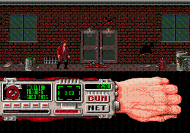 technocop sega megadrive genesis review retrogamegeeks retrogamegeeks.co.uk rgg retrogaming retro game geeks videogames gamers gaming games cops cop gangs crime future driving guns techno cop amiga 500 atari st zx spectrum c64 amstrad commodore 64