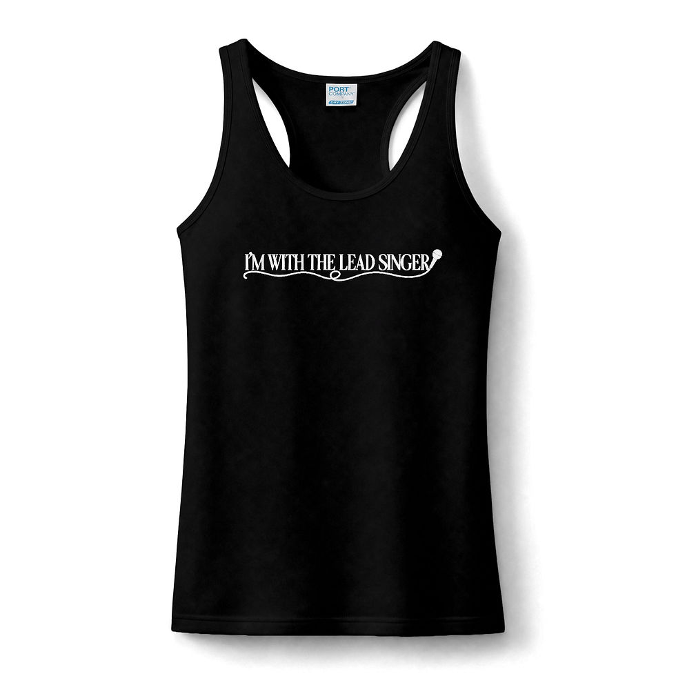Thumbnail: 'I'm With The Lead Singer' Womens Racerback Tank Top