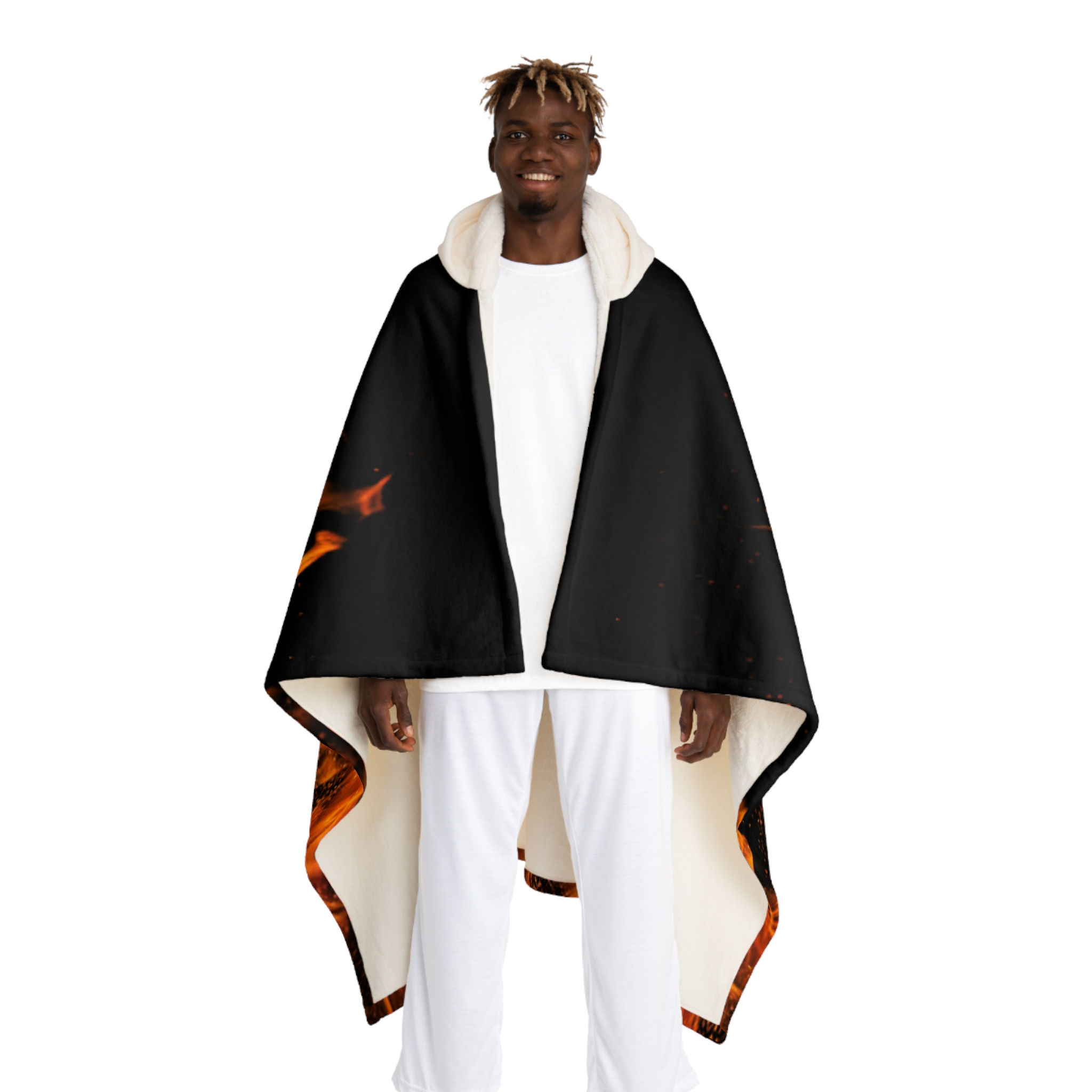 Hooded Sherpa Sinner Fleece Blanket
