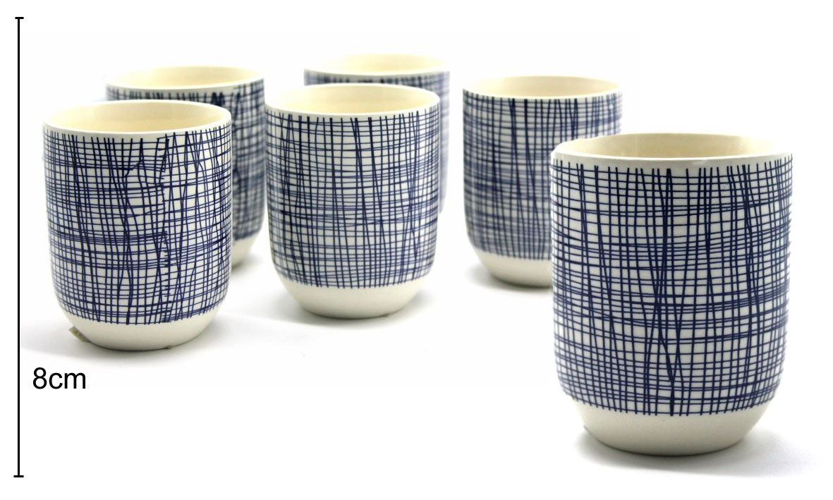 Lot de 6 tasses a thé en céramique