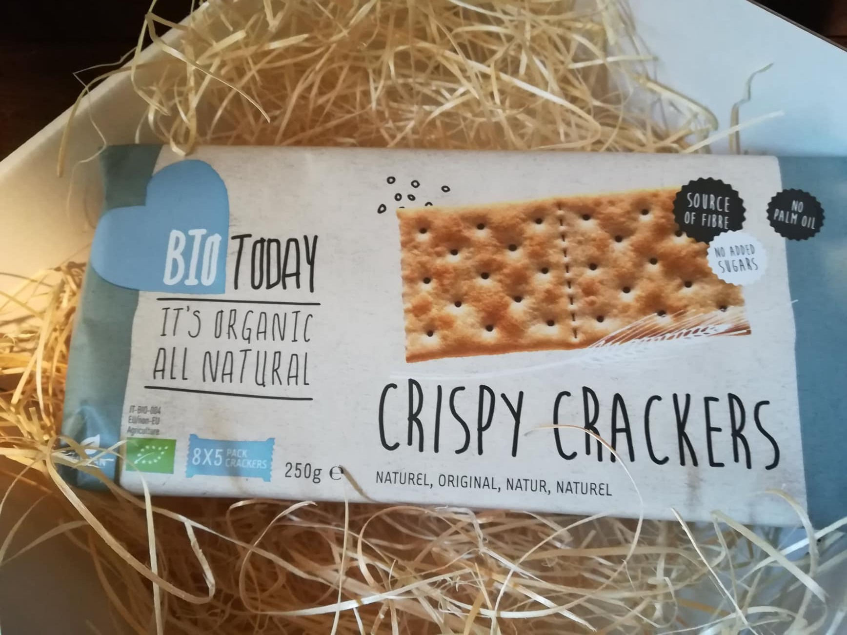 Traškūs krekeriai su alyvuogių aliejumi, ekologiški 250 g