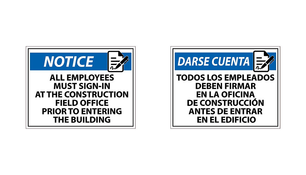 NOTICE must sign in
