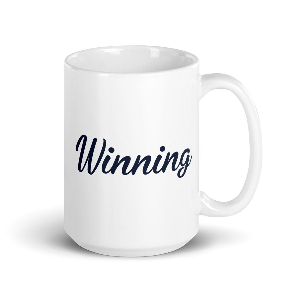 The WIN Project White glossy mug