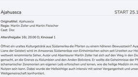 Kinovorführung: Ayahuasca - Auf den Spuren einer uralten Medizin