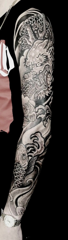 Dragon and Koi