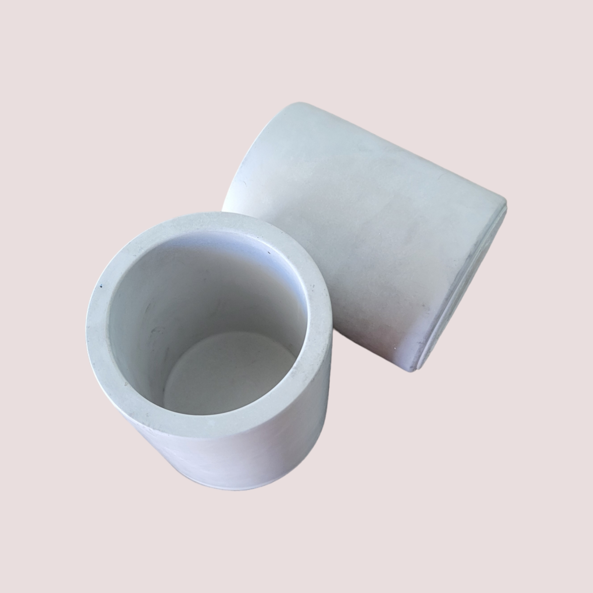 Empty grey concrete vessel