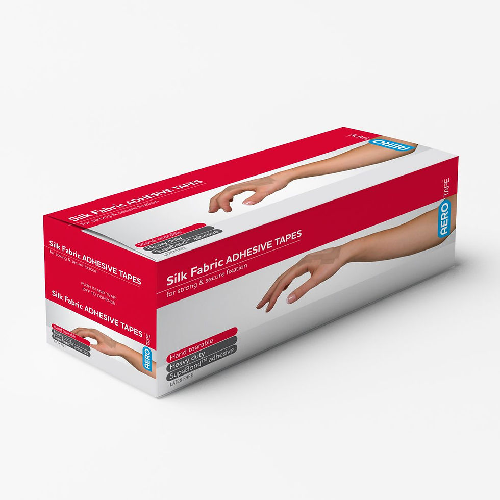 Thumbnail: AEROTAPE Silk Fabric Adhesive Tape 5cm x 5M