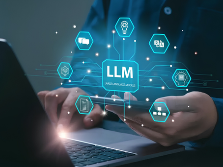 person at computer showing LLM cybersecurity software