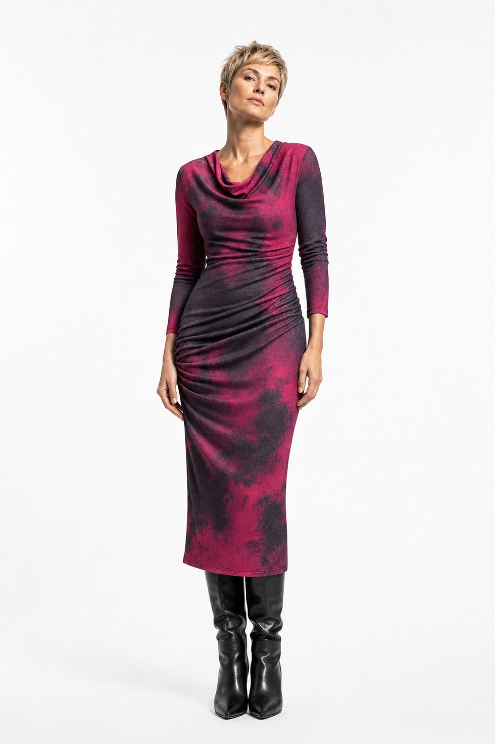 Thumbnail: Gerimpelt viscose print jurkje  jurkje