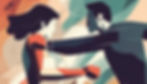 illustration of woman defending herself