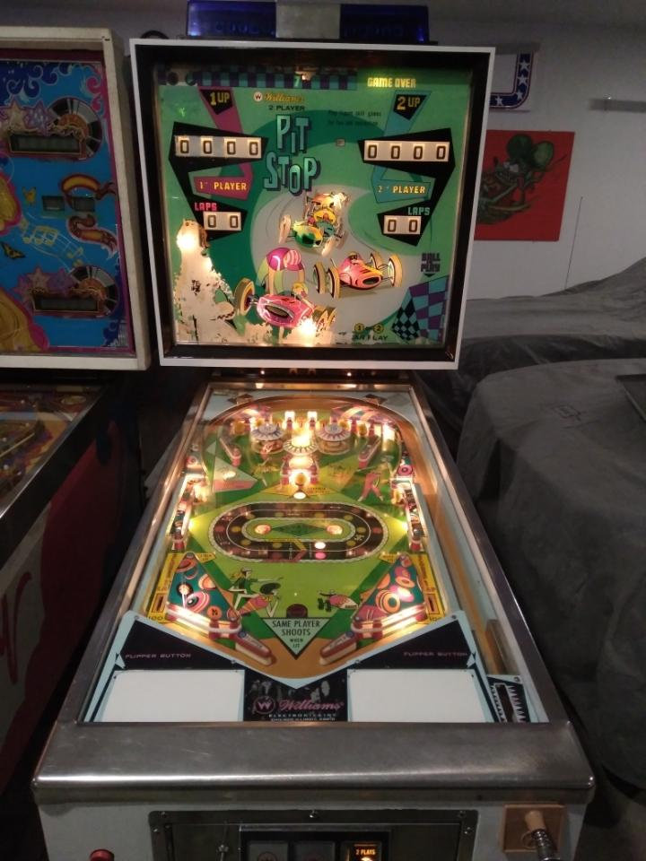 Pinball Backglass Replacement, Before and After 1968 Williams Pit Stop