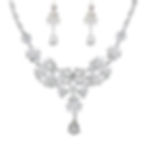Thumbnail: Beautiful Bride Necklace and Earring Set with Crown