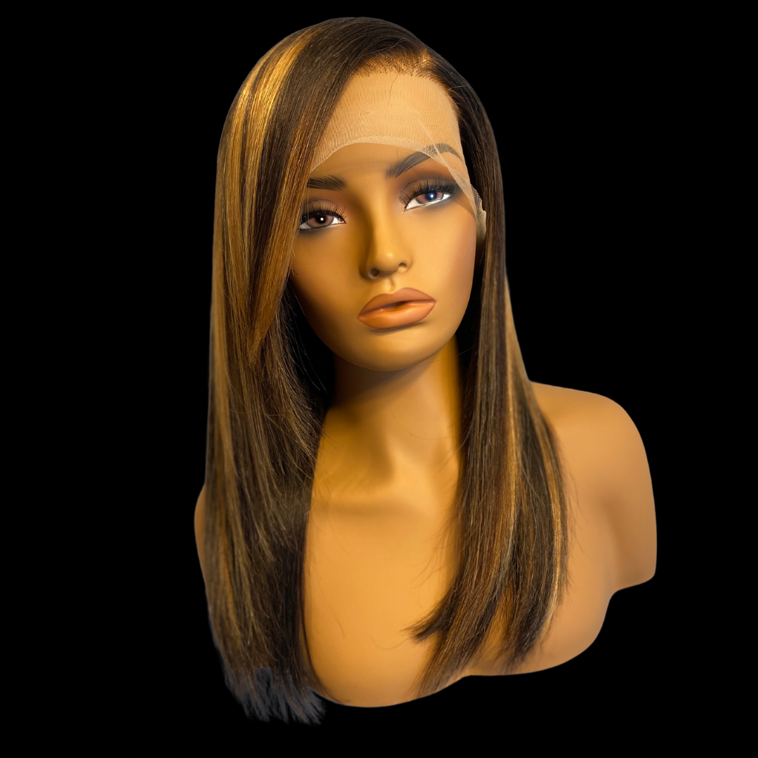20” Dark Highlighted Body Wave Lace Frontal Wig
