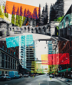 Road to Rome, 100 x 85 cm