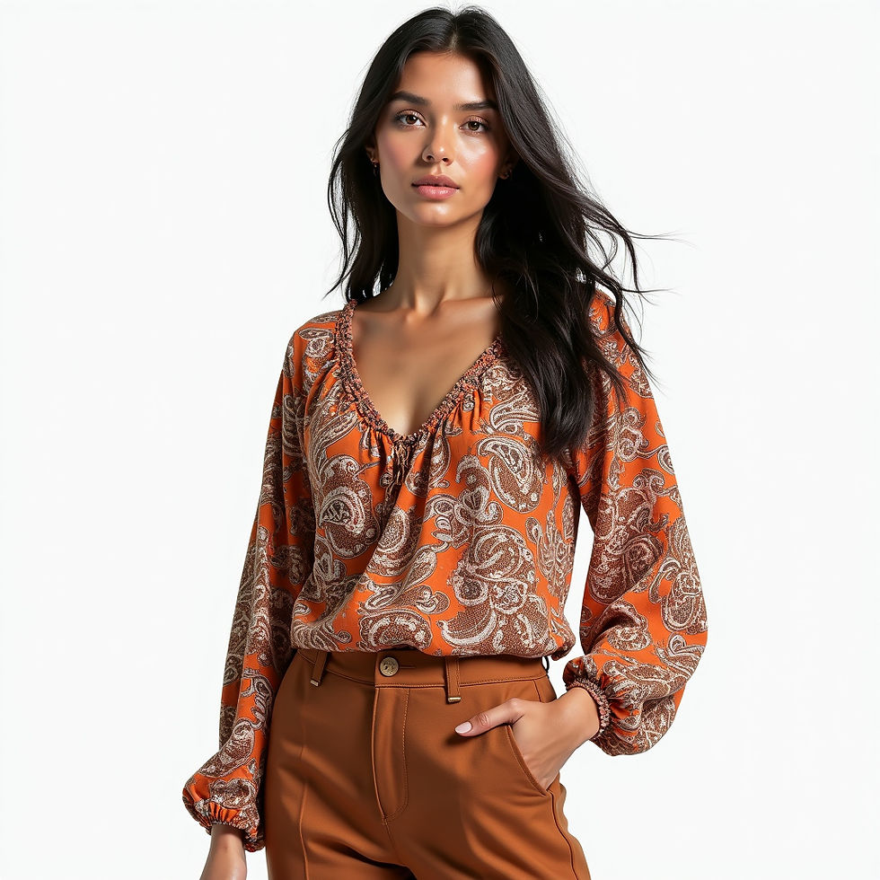 Paisley Print Blouse