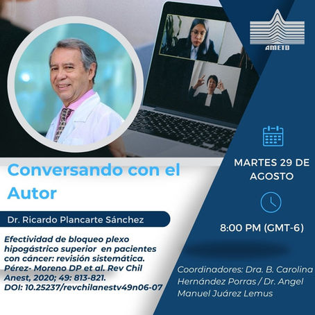 Publicación considerada en sesión “conversando con el autor “ AMETD.