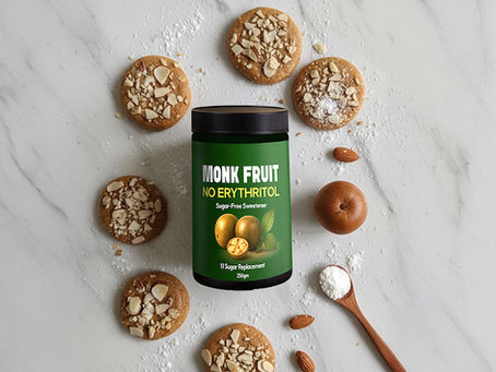 Sugar-free biscuits with monk fruit sweetener.
