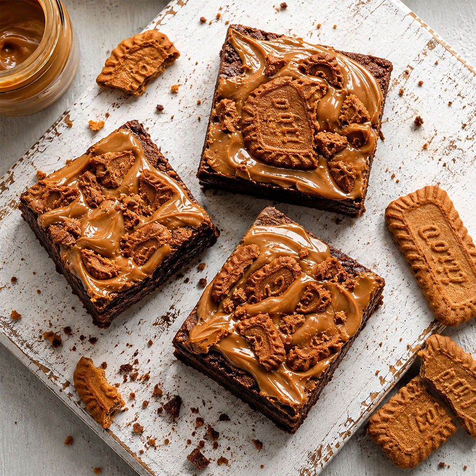 Thumbnail: Three Prizi Biscoff Whole Wheat Brownie