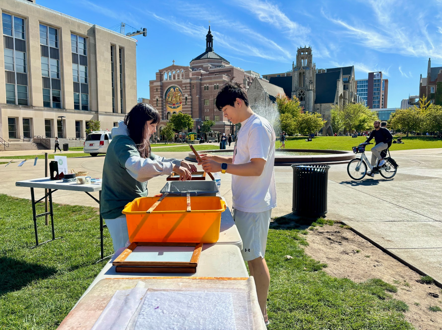 Papermaking Libraries Papermaking on Library Mall | Holding History