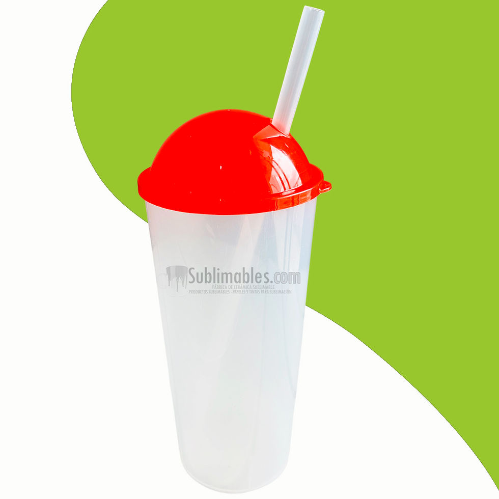 Miniatura: VASO TRAGO LARGO X 500ML+TAPA DOMO+SORBETE
