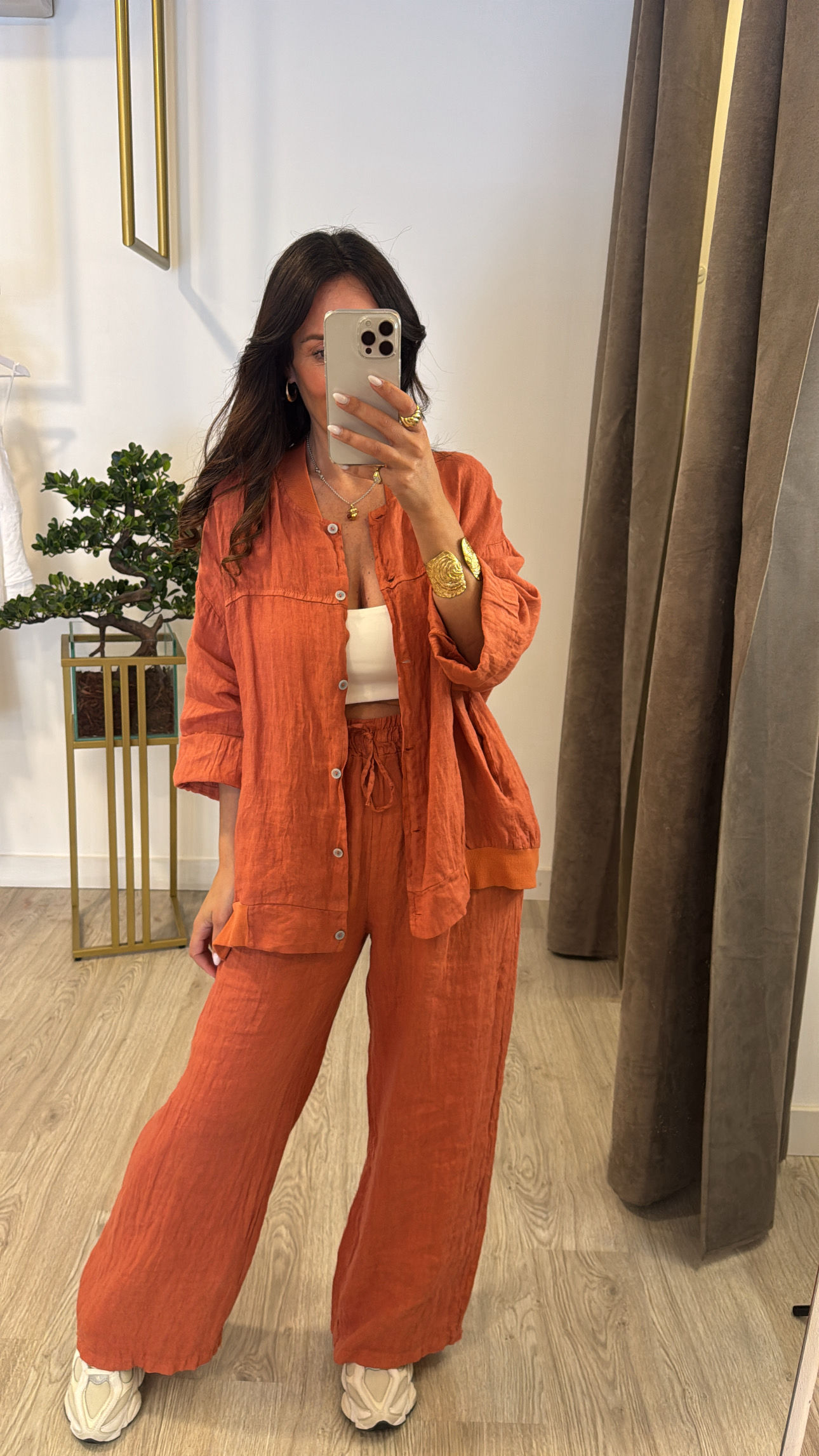 Conjunto 100% linho (várias cores)