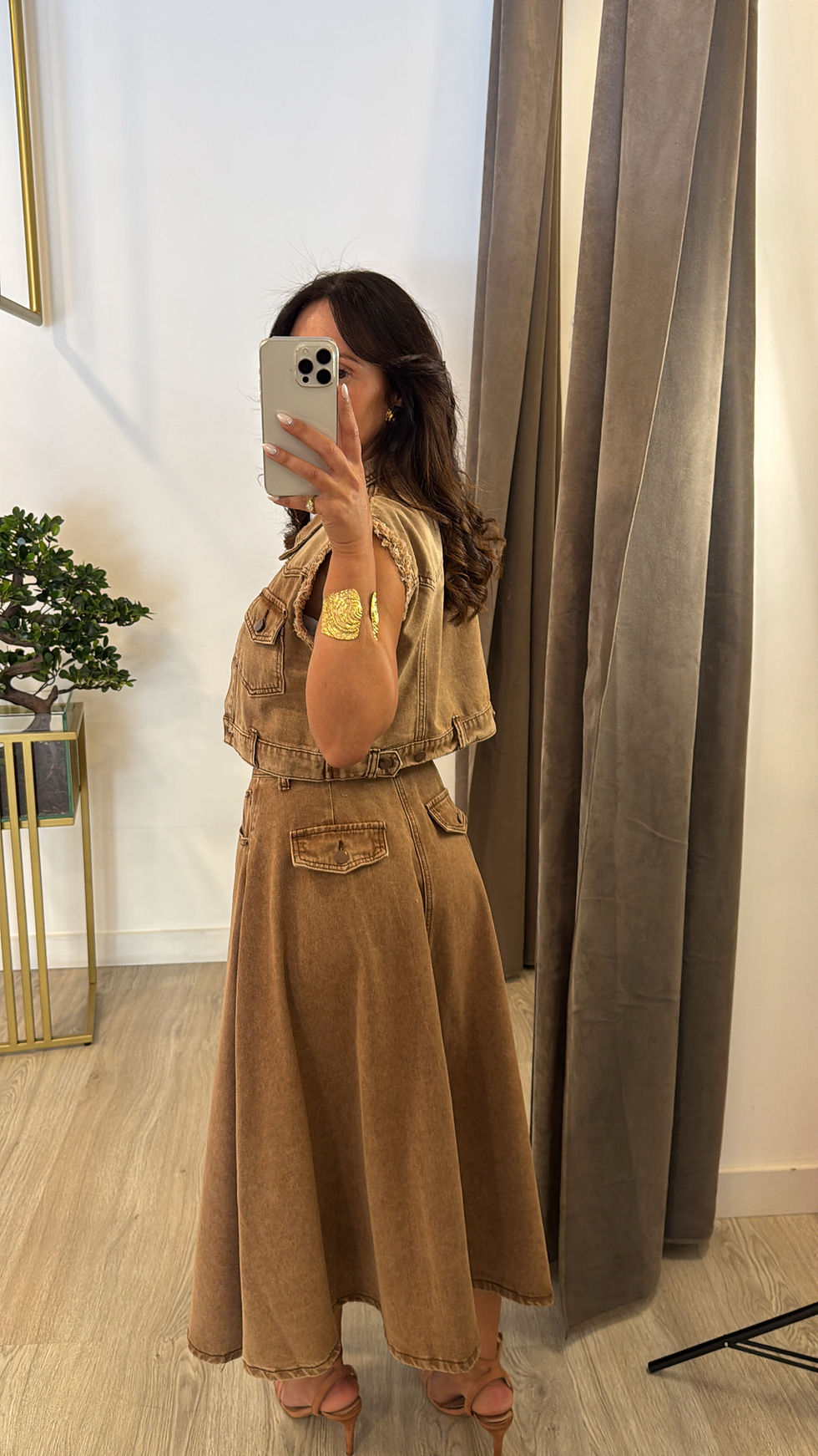 Miniatura: Conjunto de saia e colete 