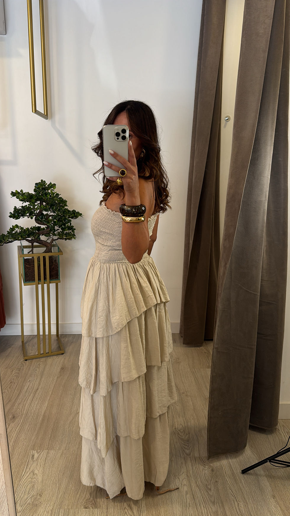 Miniatura: Vestido de folhos( várias cores)
