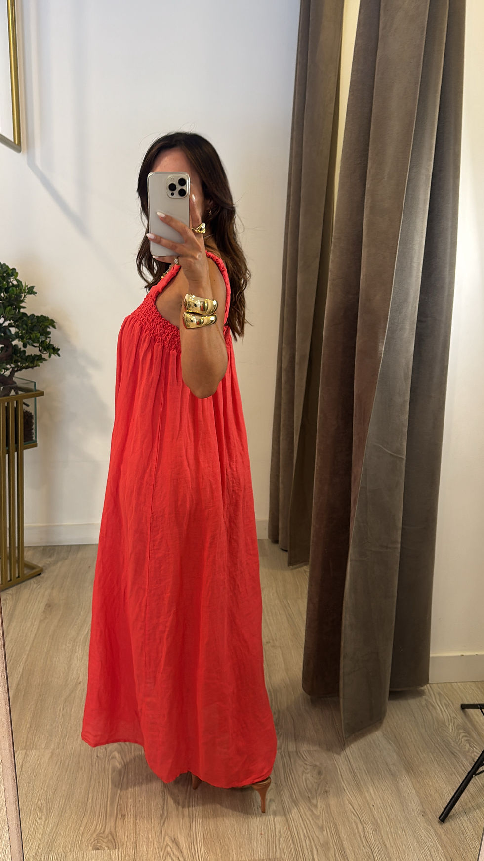 Miniatura: Vestido 100% linho (duas cores)