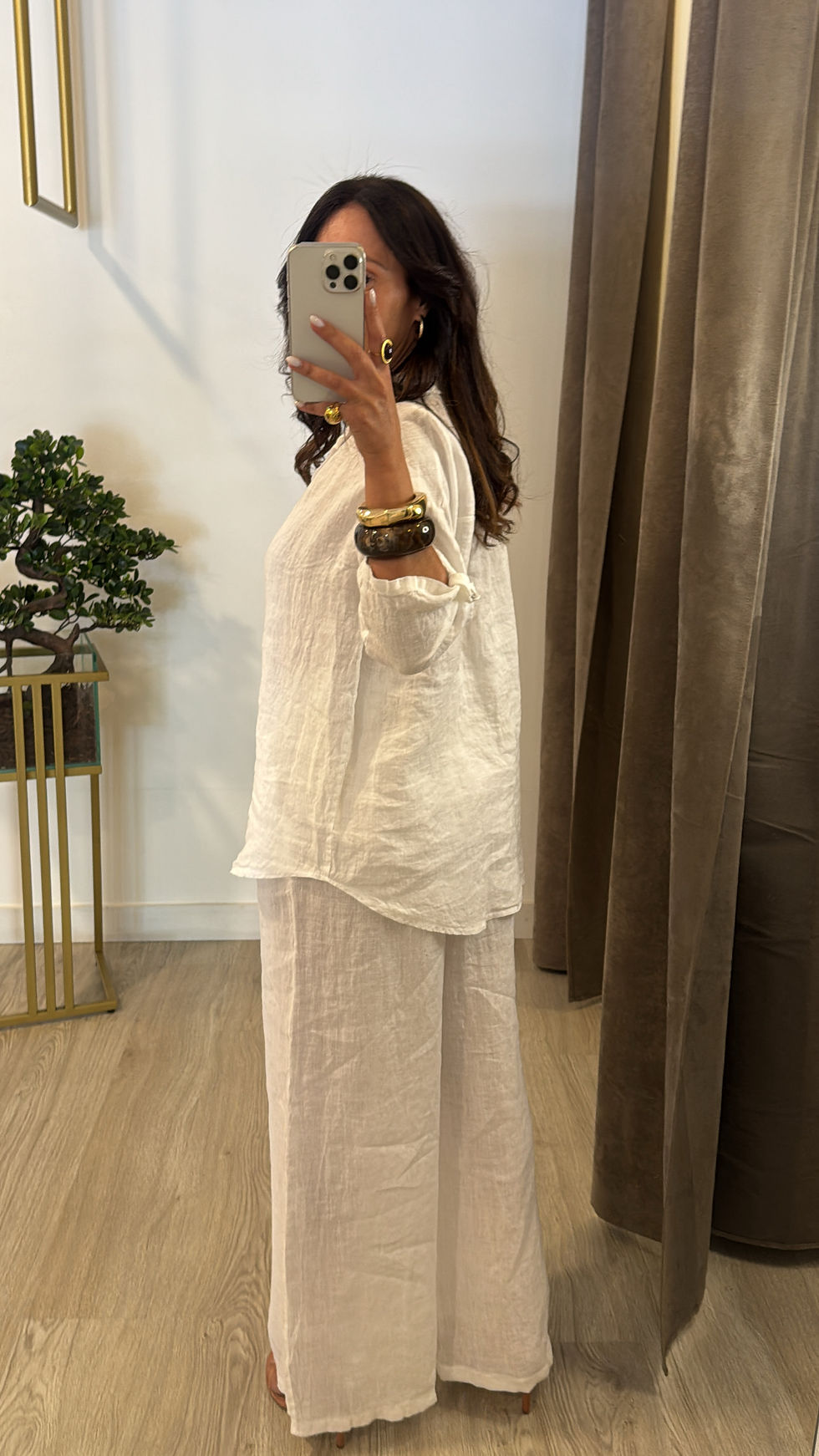 Miniatura: Conjunto 100% linho ( várias cores)