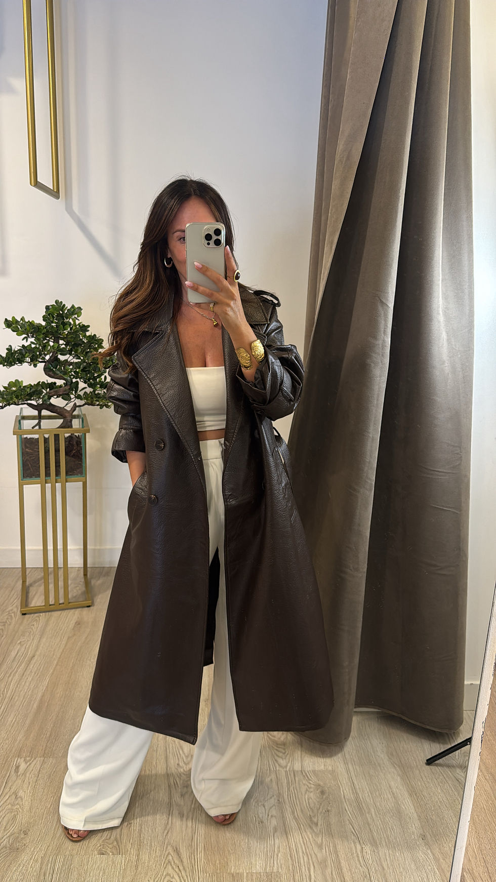 Thumbnail: Trench coat em ecopele (duas cores)